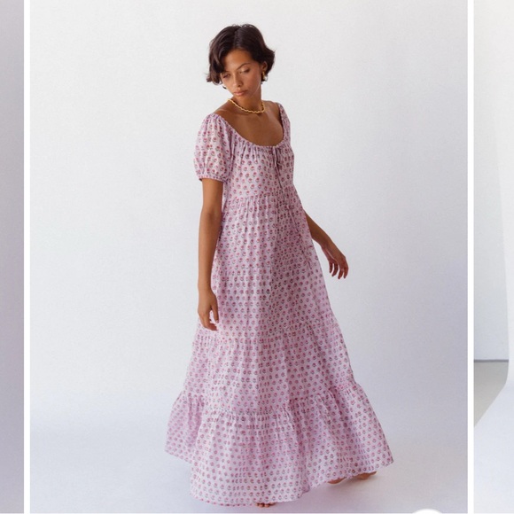 Daughters of India Sita Dress in Violet - Picture 4 of 4